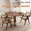 Oak Dining Table with Wood Base