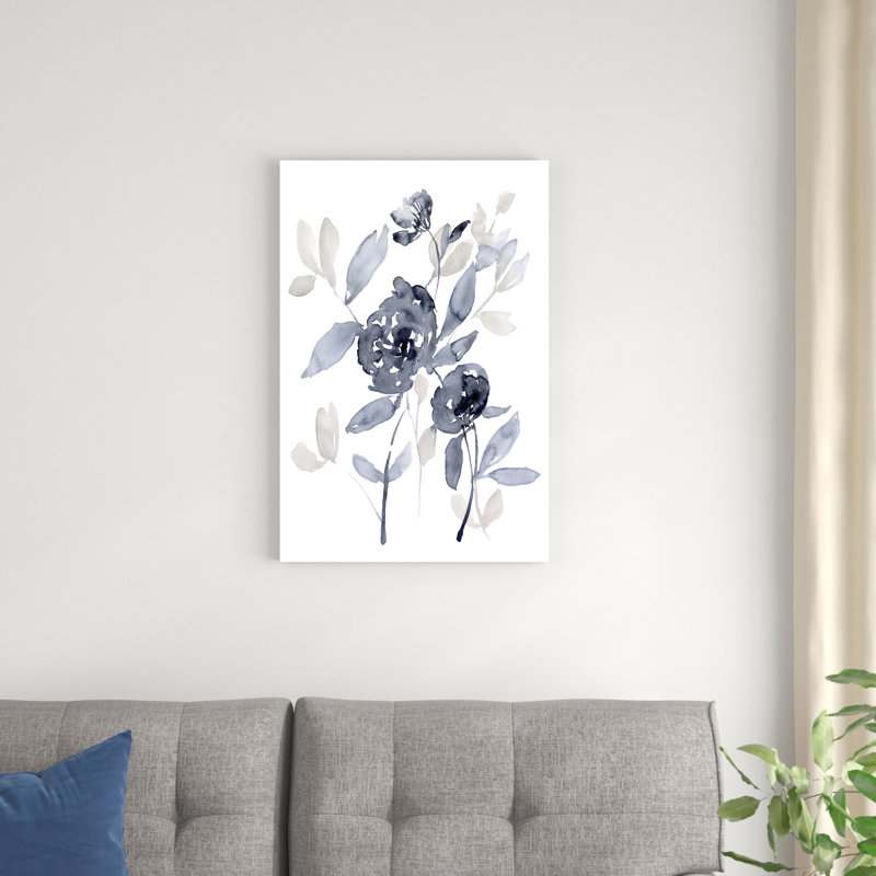 Pivoines en gris I, H 30 po x l 20 po x P 1 po