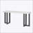 Geometric Design Console Table with Solid Pine Legs, Ideal for and Versatile Home Decor-273900825