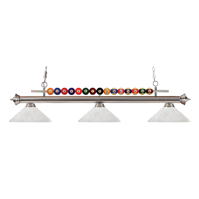 Chapa 8 - Light Pool Table Lights Pendant, Brushed Nickel