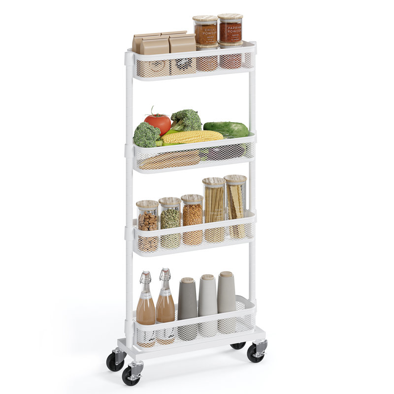Sael Metal Bar Cart, White