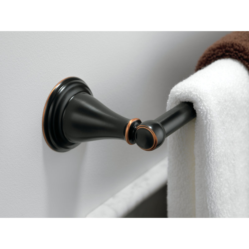 Windemere 24 in. Wall Mount Towel Bar Bath Hardware Accessory, Oil Bronze