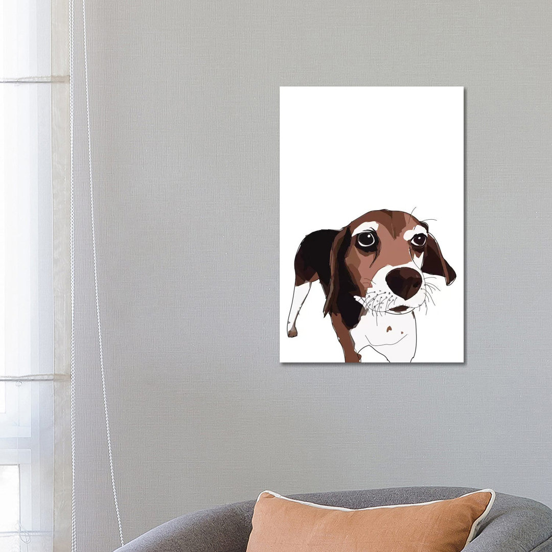 Beagle von Sketch And Paws - Galerie-verpackte Leinwand Giclée