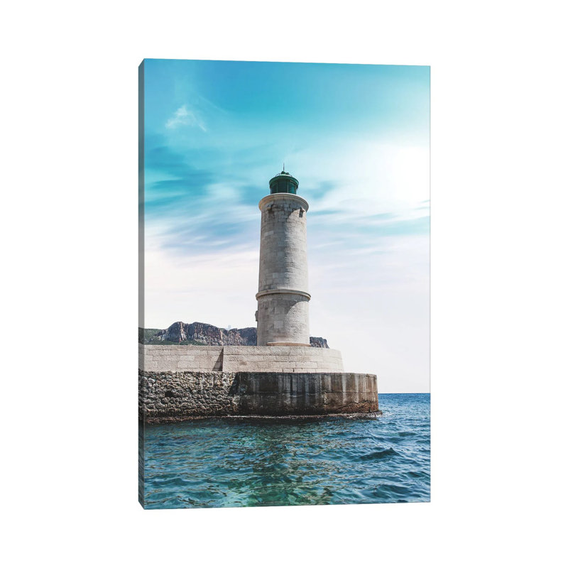 France Provence Lighthouse - Wrapped Canvas Print, 66.04 cm H x 45.72 cm W x 1.91 cm D