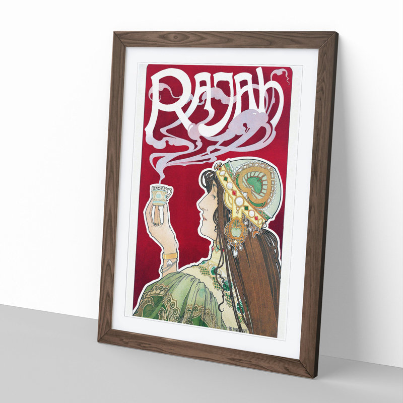 Rajah by Henri Privat-Livemont - Framed Print, Walnut Framed, 65cm H x 48cm W x 2cm D