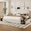 Lit plateforme King Size avec tête de lit ajustable et tiroirs de rangement, noir-136845442-136845444