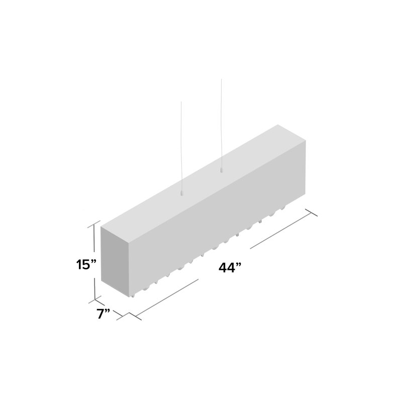 Luminaire suspendu linéaire à 5 lumières pour îlot de cuisine Curtsinger