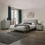 Mobilier de chambre à coucher classique à deux tiroirs gris avec deux tiroirs