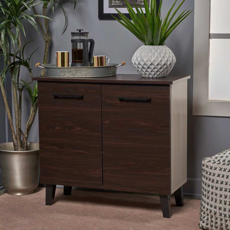 Armoire décorative à 2 portes en plastique Daneesha, Chêne de Sonoma