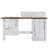 L-shaped Computer Desk With Storage Drawers And Bookshelf, Home Office Workstation With Usb Charging And Led Light-1177425416