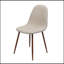 Chaise rembourrée en tissu Mid-Century avec pieds en métal au fini noyer clair (ensemble de 2), discret -867481823