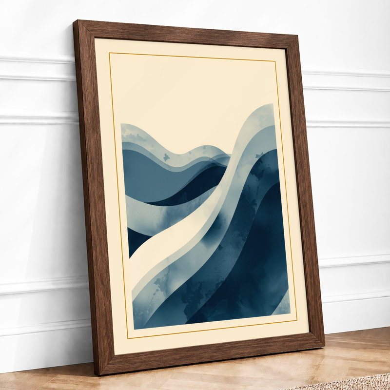 Flowing Tides Minimalist - Print, Walnut, A4 - 29.7 x 21.0 cm