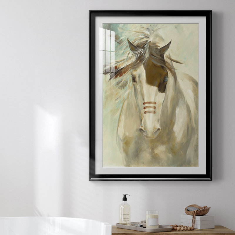 Warrior, reproduction encadrée de qualité supérieure - prête à être accrochée, Noir, 24.5" H x 18.5" W x 1" D