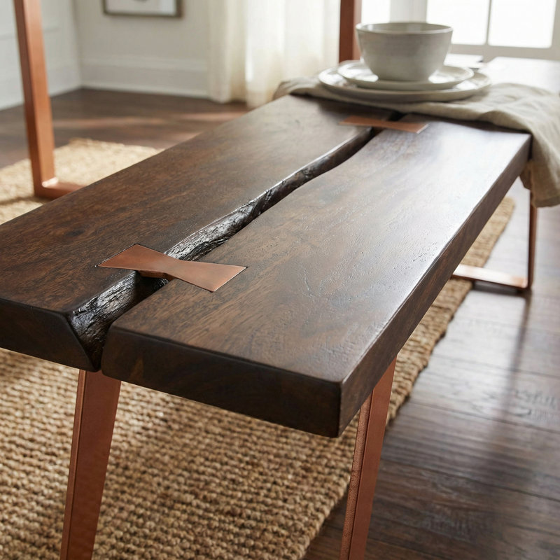 Banc en bois Brussels, H 18 po x l 47,25 po x P 14 po