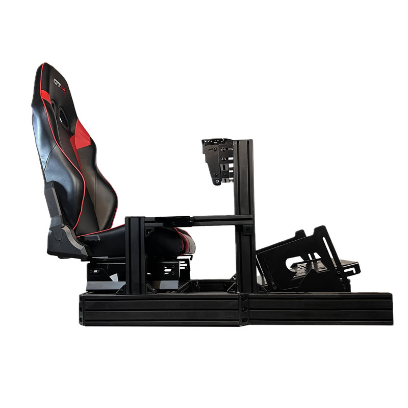 Fauteuil de jeu PC GTR Simulation, Noir / Rouge