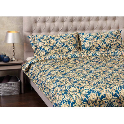 Alejo Cotton Damask Duvet Cover Set with Pillowcases Included