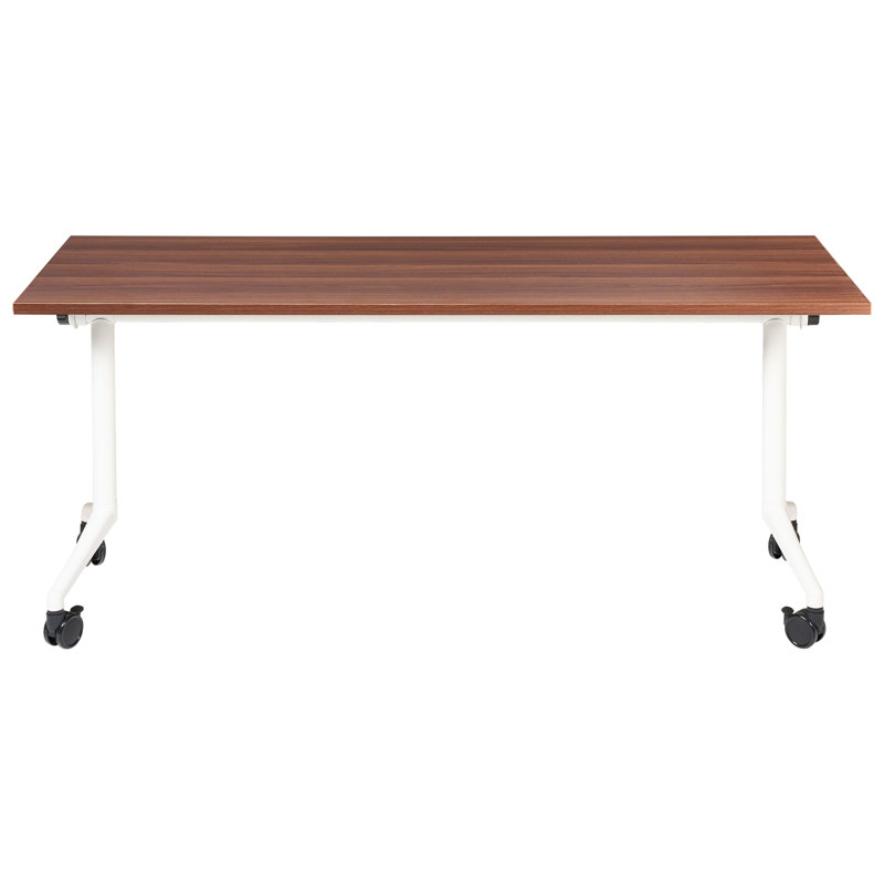 Abbondio Standing Desk, 73cm H x 160cm W x 60cm D, Dark Brown/White