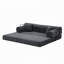 Canapé-lit convertible 4-en-1 avec tissu bouclé-133064707