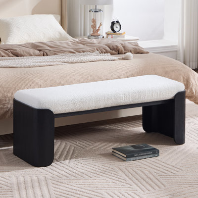 Upholstered Solid Wood Bench