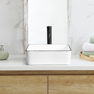 16"x12"Bathroom Vessel Sink With Faucet Combo