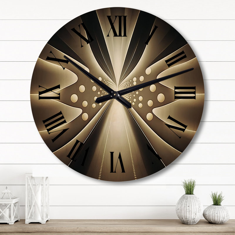 Horloge murale en bois massif Nayelle, Grand