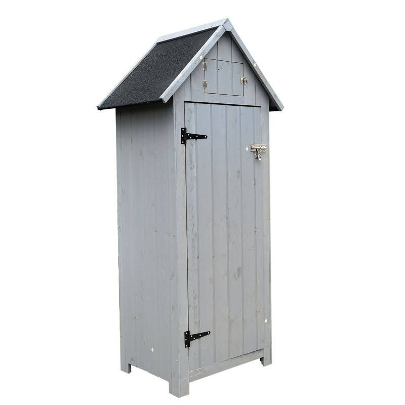 Rangement extérieur en bois naturel pour outils de jardinage, H 67,68 po x l 20,79 po, L 30,37 po, Essentials de remise en bois, 30,37 po x 20,79 po x 67,68 po, massif naturel
