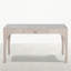 Vesey Mahogany Wood Desk - 1 Drawers, Whitewashed Raffia