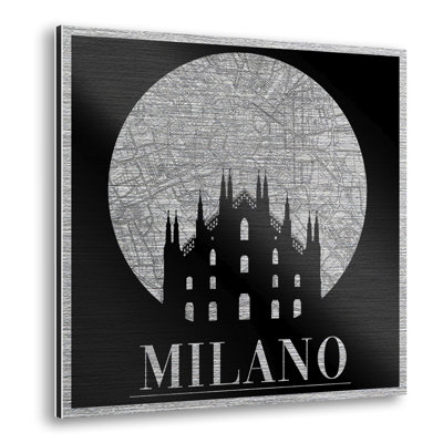 Large Milano Map - Print on Metal