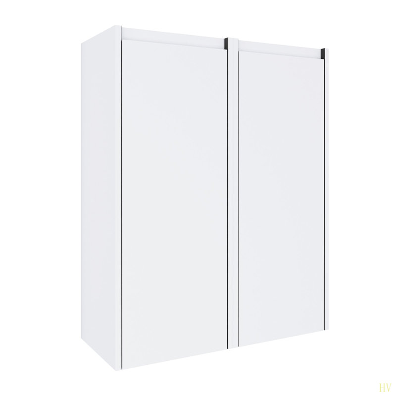 Armoire latérale de salle de bain 12 po, 2 portes à fermeture douce, conception à fixation flottante, 12 * 2 (emballage KD)