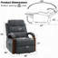 Fauteuil inclinable électrique Kayla avec levage, chauffage et massage