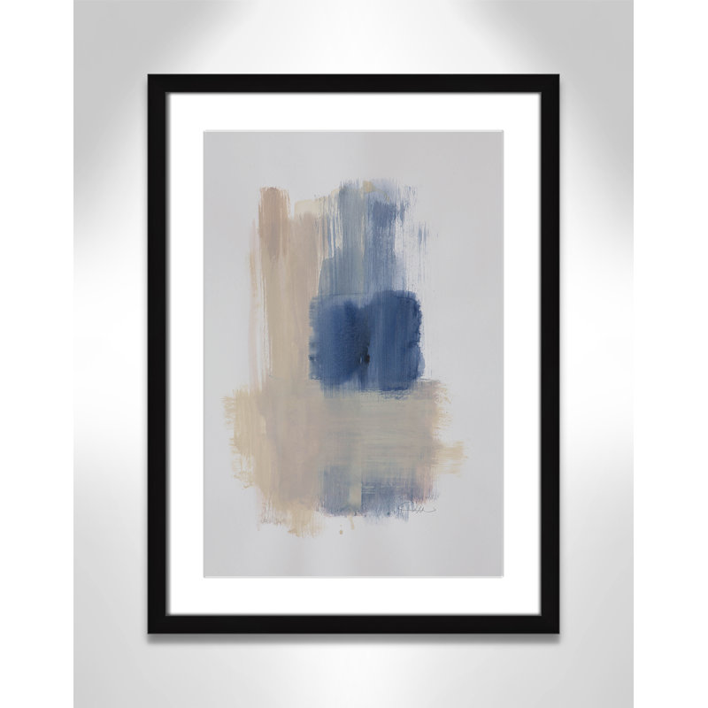 Macathurn Powder Room Wash III sur papier, Cadre noir mat, H 23 po x l 17 po x P 1,25 po