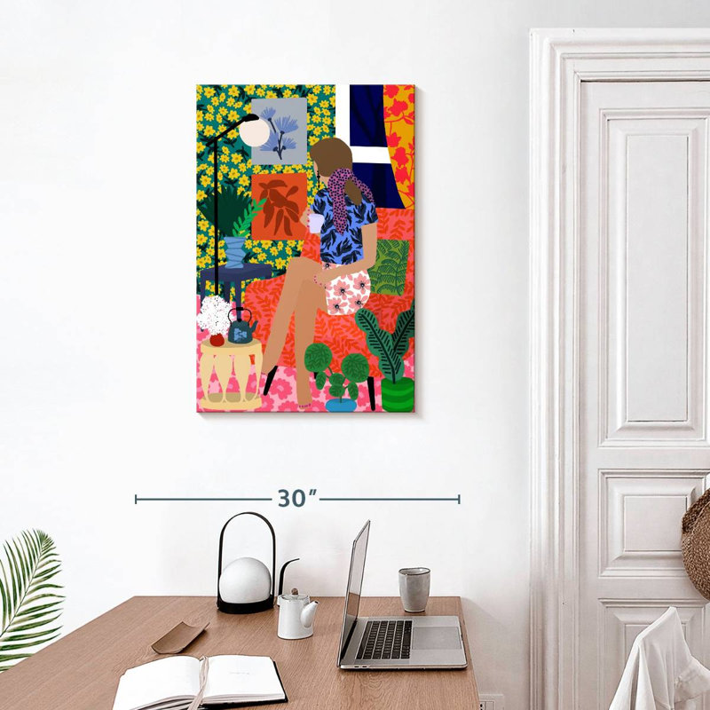 Leisha Enjoying Tea Time, 30" H x 20" W