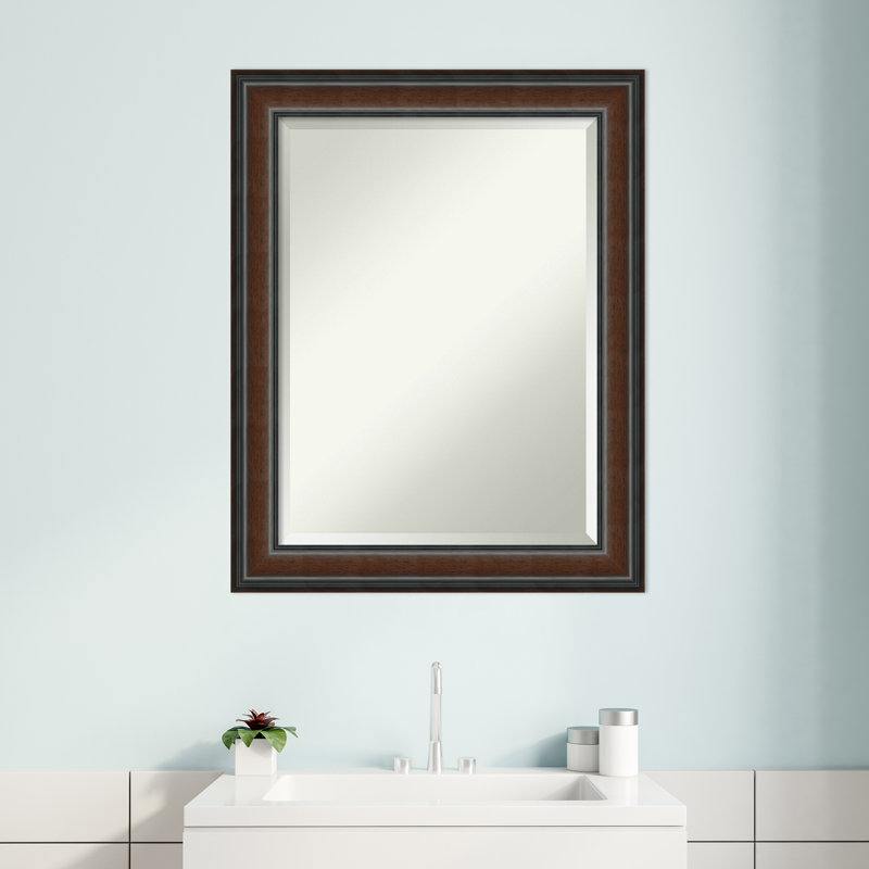 Roulston Wood Flat Wall Mirror, 29" H x 23" W
