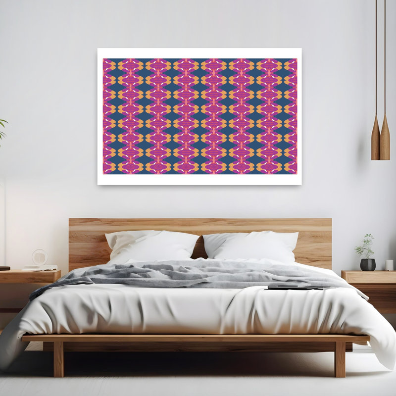 Art contemporain, art moderne géométrique audacieux, H 40 po x l 60 po