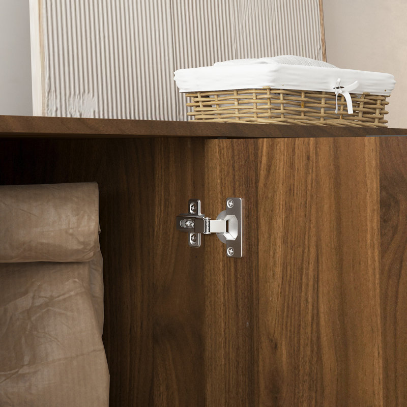 55.1" Fluted Sideboard Cabinet, Credenza With Adjustable Shelves, Wood, 31.8" H x 55.1" W x 15.7" D