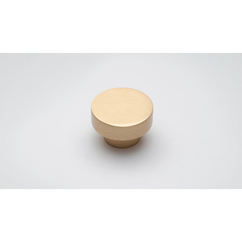 Klara 30mm Diameter Circle Knob Multipack, Brushed Brass