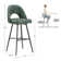 Etna Swivel Upholstered Counter Stool with Metal Frame
