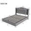EU Double & King Velvet Ottoman Bed with Smart LED & Wireless Charging, Storage Headboard, 140/160x200cm in Grey/Beige-1343790475-1343790478