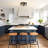 3-Light Clear Hammered Glass Flush Mount