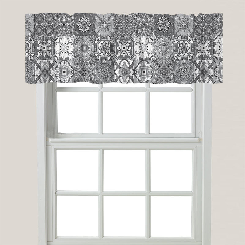 Spindale Geometric Tailored Window Valance