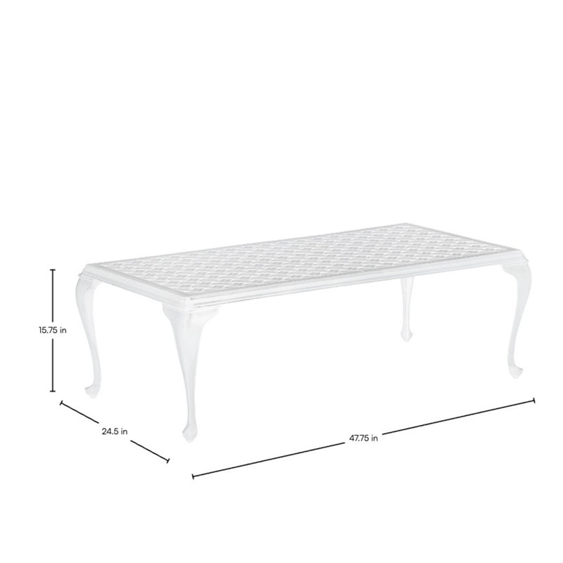 Provance Cast Aluminum Coffee Table, Chalk