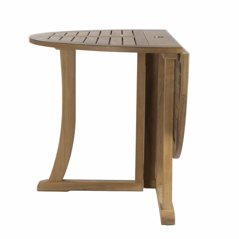 Table à abattants en teck Jaydalynn, naturel