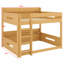 Lit superposé en bois robuste avec tablettes de rangement et station de charge USB-1653783088