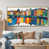 Toile avec cadre flottant or