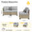 3-Piece Wicker Modular Patio Conversation Set With Cushions-1422079102