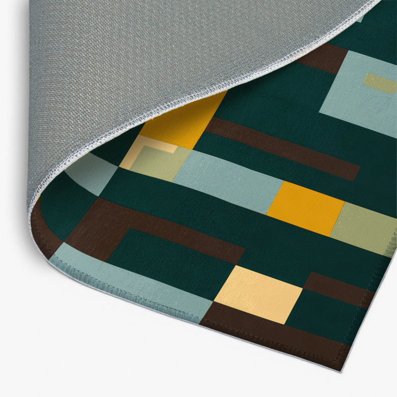 Tapis intérieur et extérieur Mosaic Mountains, Rectangle 4pi x 6 pi