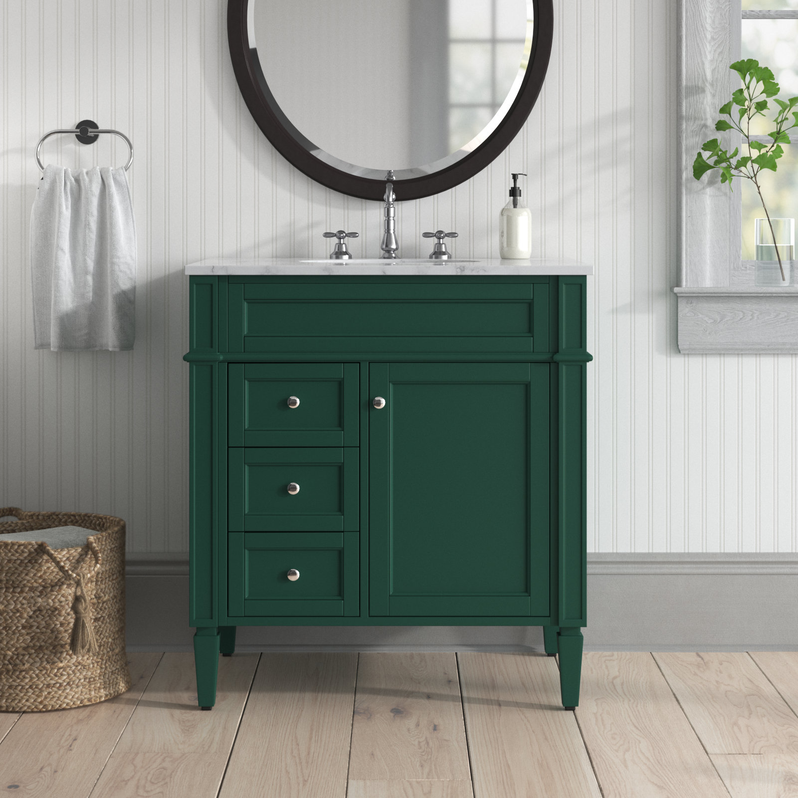 Rivers 32'' Single Bathroom Vanity, Green