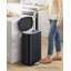 Poubelle de cuisine en acier inoxydable de 13 gallons (50 gallons), poubelle de recyclage ou à ordures, fermeture en douceur, pédale de marche, seau intérieur amovible, noir