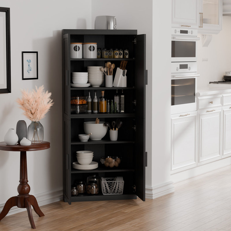 Armoire de rangement de coin de 31 po de largeur avec placage en bois massif (ensemble de 2), Blanc, 2