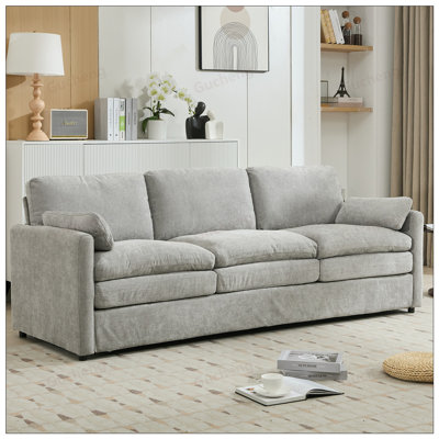Canapé confortable à 3 places avec coussin double pour un confort ultime et un décor de salon moderne